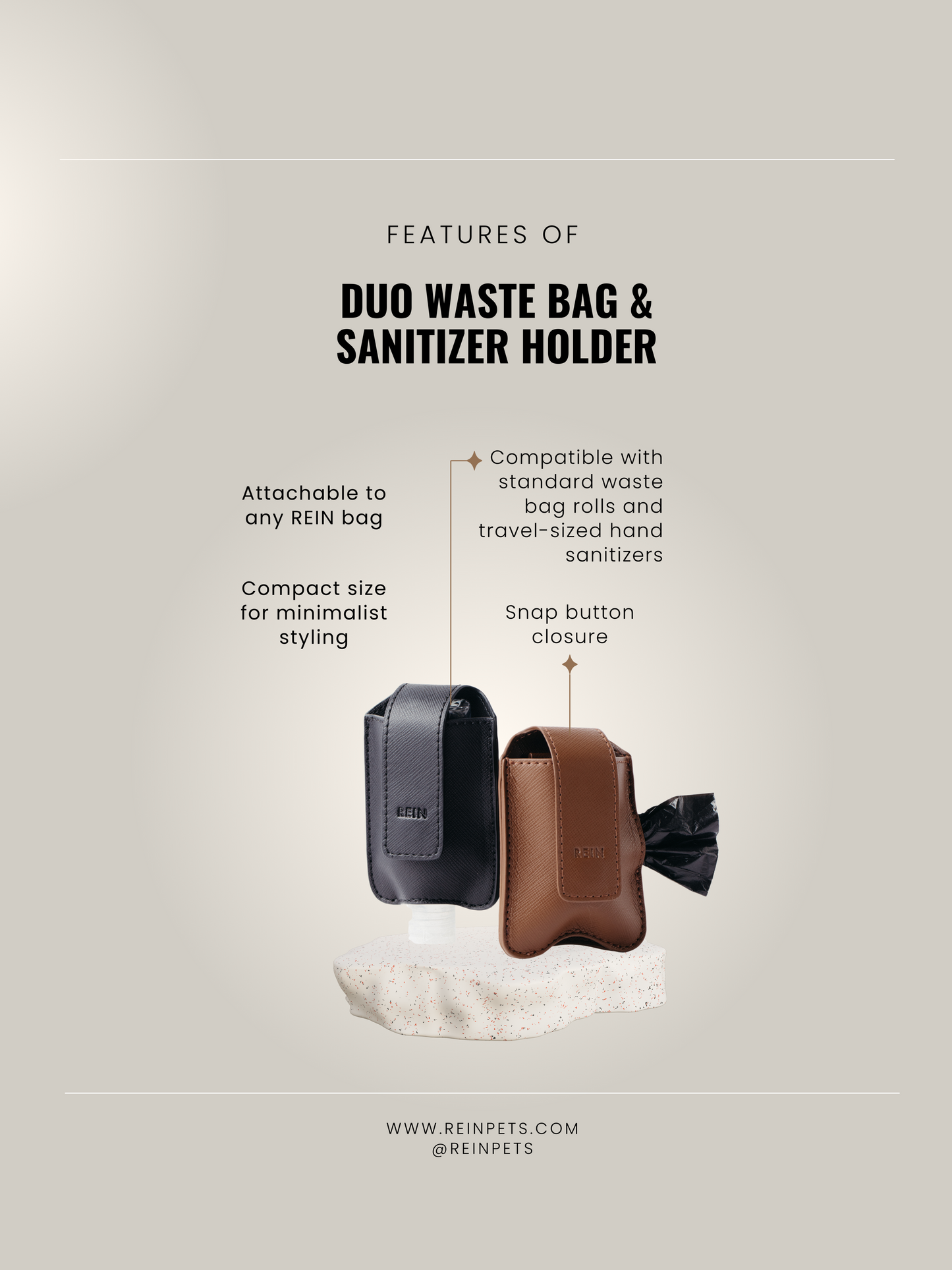 Duo Waste Bag & Sanitizer Holder